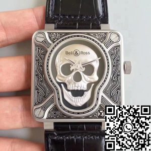 Replica Bell & Ross BR 01 Men Watches 1:1 Best Edition Swiss ETA9015 Black Leather Strap