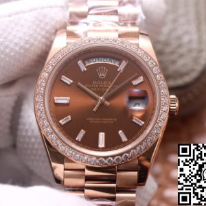 Replica Rolex Day Date M228345RBR-0006 1:1 Best Edition EW Factory Rose Gold