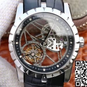 Replica Roger Dubuis Excalibur RDDBEX0393 1:1 Best Edition JB Factory Tourbillon Skeleton Dial