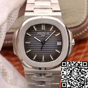 Replica Patek Philippe Nautilus Jumbo 5711 PF Factory 1:1 Best Edition Swiss ETA324 Grey Textured Dial