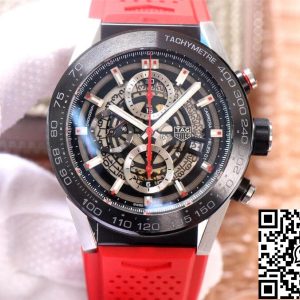 Replica TAG Heuer Carrera CAR2A1Z.FT6050 1:1 Best Edition XF Factory Red Rubber Strap
