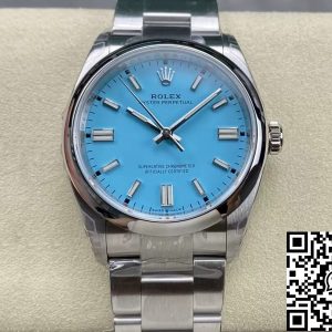 Replica Rolex Oyster Perpetual M126000-0006 36MM 1:1 Best Edition VS Factory Turquoise Blue Dial