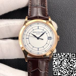 Replica Patek Philippe Calatrava 5296R-001 1:1 Best Edition ZF Factory Rose Gold White Dial