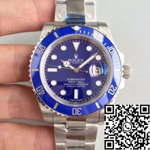 Replica Rolex Submariner Date 116619LB Noob Factory 1:1 Best Edition Swiss ETA3135 Blue Dial