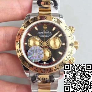 Replica Rolex Daytona 116508 JF Factory Black Dial 1:1 Best Edition Swiss ETA4130