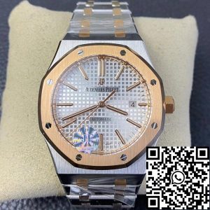 Replica Audemars Piguet Royal Oak 15400SR.OO.1220SR.01 JF Factory 1:1 Best Edition Swiss ETA3120 Rosegold