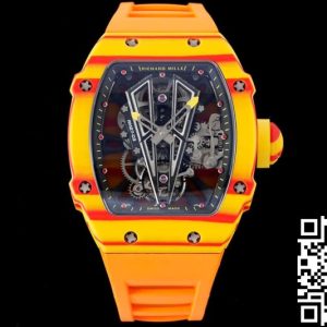 Replica Richard Mille RM27-03 Rafael Nadal Tourbillon 1:1 Best Edition RM Factory Orange Rubber Strap