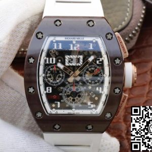 Replica Richard Mille RM011 1:1 Best Edition KV Factory Ceramic White Strap