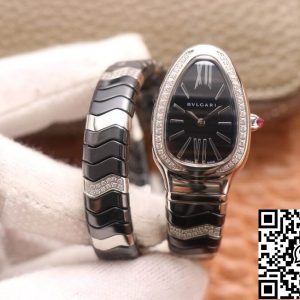 Replica Bvlgari Serpenti 102129 1:1 Best Edition BV Factory Stainless Steel Diamond