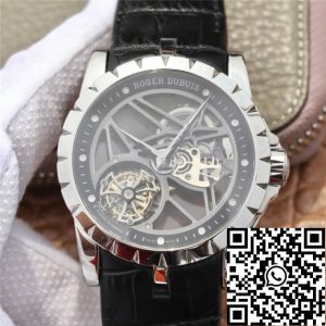 Replica Roger Dubuis Excalibur RDDBEX0260 1:1 Best Edition JB Factory Skeleton Tourbillon Dial