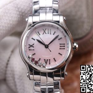 Replica Chopard Happy Sport 278573 1:1 Best Edition YF Factory Pink Dial