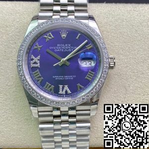 Replica Rolex Datejust M126284RBR-0013 1:1 Best Edition EW Factory Purple Dial