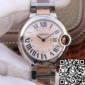 Replica Ballon Bleu De Cartier Ladies 33MM W69201 V6 Factory 1:1 Best Edition Swiss ETA076