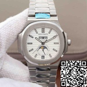 Replica Patek Philippe Nautilus 5726/1A-010 KM Factory 1:1 Best Edition Swiss ETA324 White Textured Dial