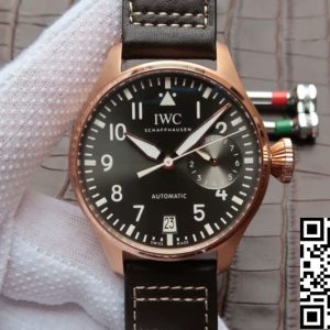 Replica IWC Big Pilot IW500901 1:1 Best Edition ZF Factory Rose Gold Black Dial
