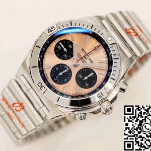 Replica Breitling Chronomat AB0134101K1A1 1:1 Best Edition GF Factory Rose Gold Dial