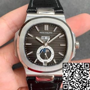 Replica Patek Philippe Nautilus 5726/1A-001 1:1 Best Edition GR Factory Black Leather Strap