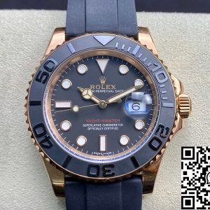 Replica Rolex Yacht-Master 116655 Noob Factory Men Watches 1:1 Best Edition Swiss ETA2836-2 18K Rose Gold Plated