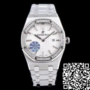 Replica Audemars Piguet Royal Oak 67651ST.ZZ.1261ST.01 1:1 Best Edition JF Factory White Dial Swiss Quartz
