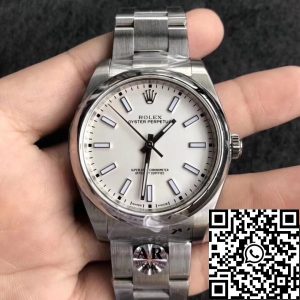 Replica Rolex Oyster Perpetual 114300 39MM AR Factory 1:1 Best Edition White Dial