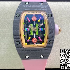 Replica Richard Mille RM-07 Bon Bon 1:1 Best Edition RM Factory Pink Strap