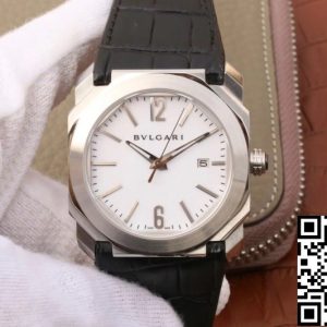Replica Bvlgari Octo 102779 OC41C6SLD 1:1 Best Edition White Dial