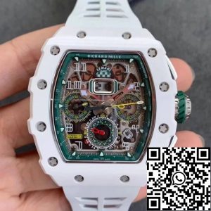 Replica Richard Mille RM011-03 1:1 Best Edition KV Factory White Strap