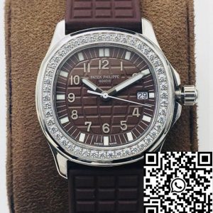 Replica Patek Philippe Aquanaut 5067A-023 Quartz Movement 1:1 Best Edition PPF Factory Brown Strap