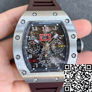 Replica Richard Mille RM11 1:1 Best Edition KV Factory Titanium Brown Strap
