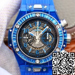 Replica Hublot Big Bang Unico 411.JX.4802.RT Men Watches 1:1 Best Edition Swiss ETA1242 Blue Rubber Strap