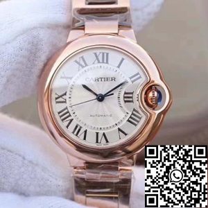 Replica Ballon Bleu De Cartier 33MM W6920068 V9 Factory 1:1 Best Edition Swiss ETA2671 Rosegold