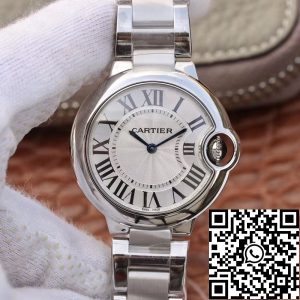 Replica Ballon Bleu De Cartier W6920084 V6 Factory 1:1 Best Edition Swiss Quartz ETA157 Silver Dial