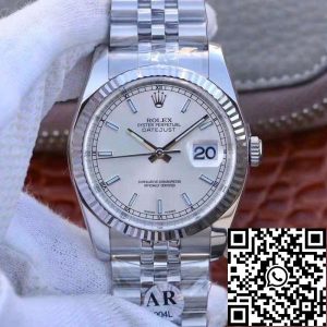 Replica Rolex Datejust II 36 126334 AR Factory 1:1 Best Edition Swiss ETA3135 Rhodium Dial