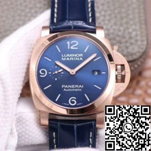 Replica Panerai Luminor Marina Goldtech PAM01112 1:1 Best Edition VS Factory Blue Dial Swiss P9010