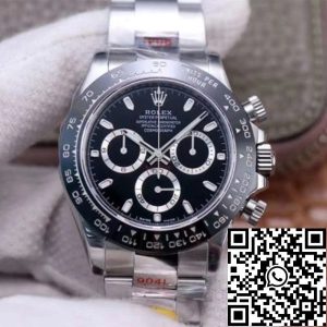 Replica Rolex Cosmograph Daytona M116500LN-0002 1:1 Best Edition Noob Factory Black Dial Swiss ETA4130