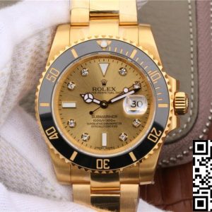 Replica Rolex Submariner 116618 1:1 Best Edition Noob Factory V7 Gild Diamond-Studded Dial