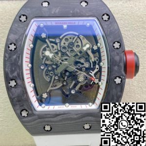 Replica Richard Mille RM055 1:1 Best Edition KV Factory V2 White Rubber Strap