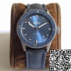 Replica Blancpain Fifty Fathoms Bathyscaphe 5000-0240-O52A ZF Factory Men Watches 1:1 Best Edition Swiss ETA1315 Blue Sunburst Dial
