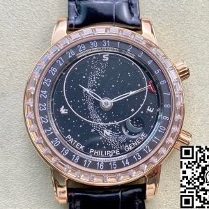 Replica Patek Philippe Grand Complications 6104R-001 1:1 Best Edition AI Factory Sky Moon Black Dial