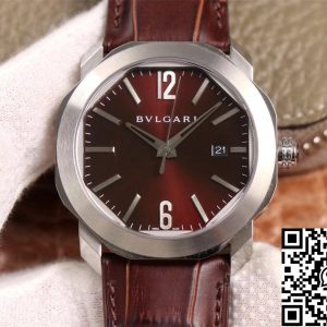 Replica Bvlgari Octo 102705 1:1 Best Edition BV Factory Reddish Brown Dial