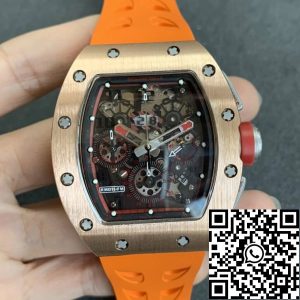 Replica Richard Mille RM011 1:1 Best Edition KV Factory Rose Gold