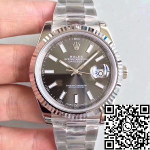 Replica Rolex Datejust II M126334-0014 EW Factory 1:1 Best Edition Swiss ETA3235 Dark Rhodium Dial