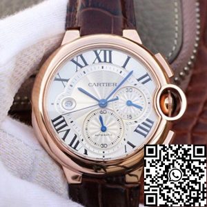 Replica Ballon Bleu De Cartier W6920074 ZF Factory Men Watches 1:1 Best Edition Swiss ETA7750 White Textured Dial