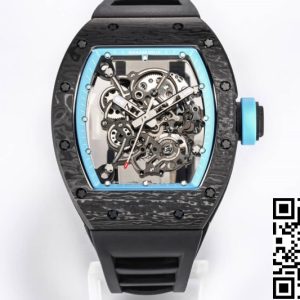 Replica Richard Mille RM055 NTPT 1:1 Best Edition BBR Factory Black Rubber Strap