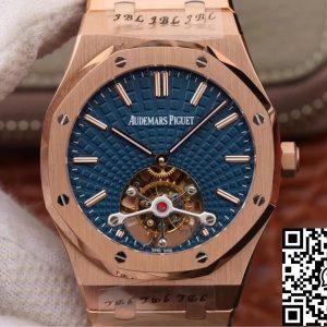 Replica Audemars Piguet Royal Oak Tourbillon 26522OR.OO.1220OR.01 1:1 Best Edition JF Factory Blue Dial