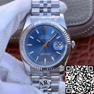 Replica Rolex Datejust 36mm M126334-0002 AR Factory 1:1 Best Edition Swiss ETA3135 Blue Dial
