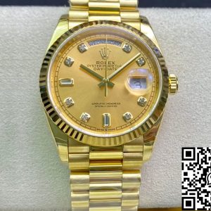 Replica Rolex Day Date M128238-0008 1:1 Best Edition EW Factory Champagne Dial Swiss ETA3255