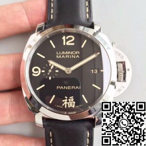 Replica Panerai Luminor PAM498 VS Factory Mechanical Watches 1:1 Best Edition Swiss ETA P9000 Black Leather Strap