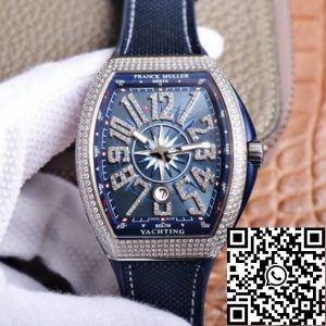 Replica Franck Muller Mens Collection V45 SC DT Yachting 1:1 Best Edition ZF Factory Blue Dial Swiss ETA9015