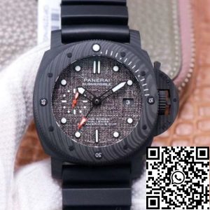 Replica Panerai Submersible PAM01039 1:1 Best Edition VS Factory Black Carbon Swiss P9010